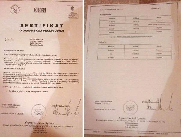 Sertifikat organska jaja, Vitki Gurman scan