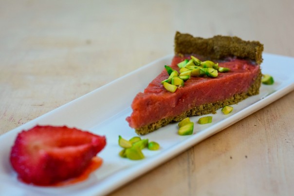 tart rabarbara jagoda kokosovo brasno